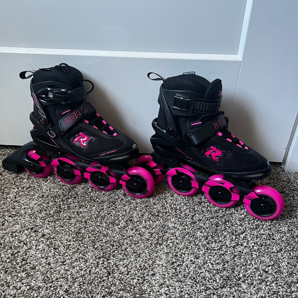 Black and Pink Rollerblades
